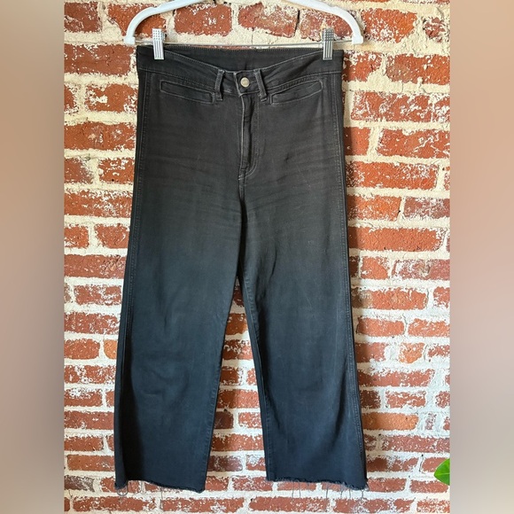 H&M &Denim Black High Rise Jupe-Culotte Jeans - Picture 1 of 5